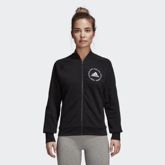 NWT Adidas athletics Sport ID Fleece Bomber DI0106 - Picture 3 of 12